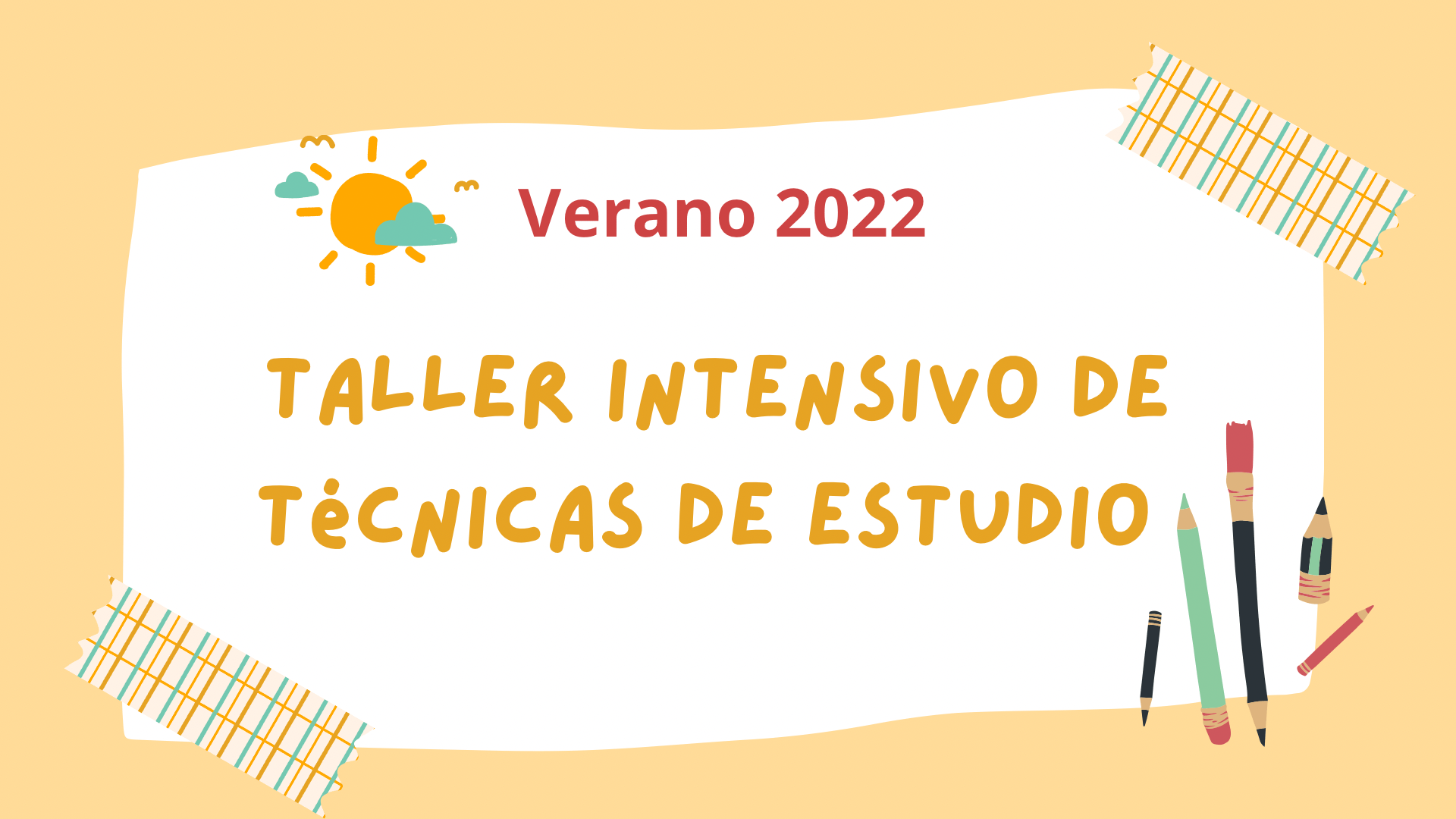 «Aprendo con emoción». Taller intensivo de técnicas de estudio.